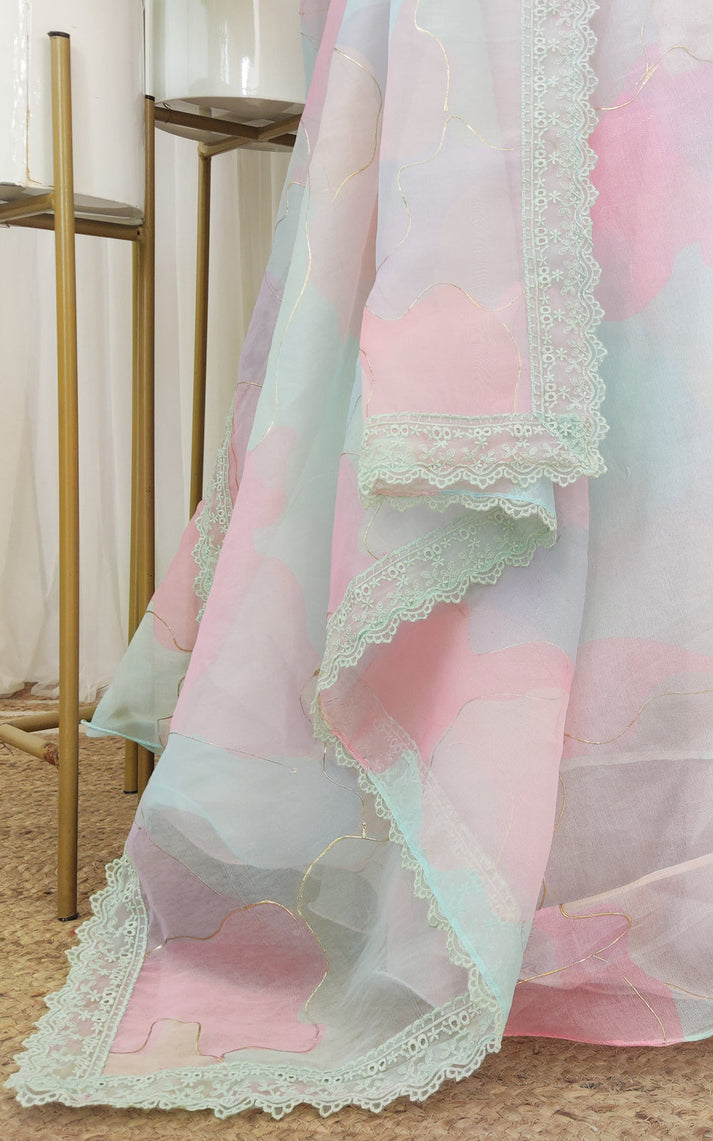 PASTEL DREAM ORGANZA LEHENGA