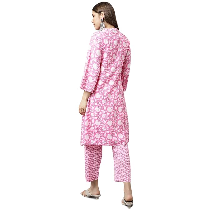 Women's Cotton A-Line Kurta with Pant