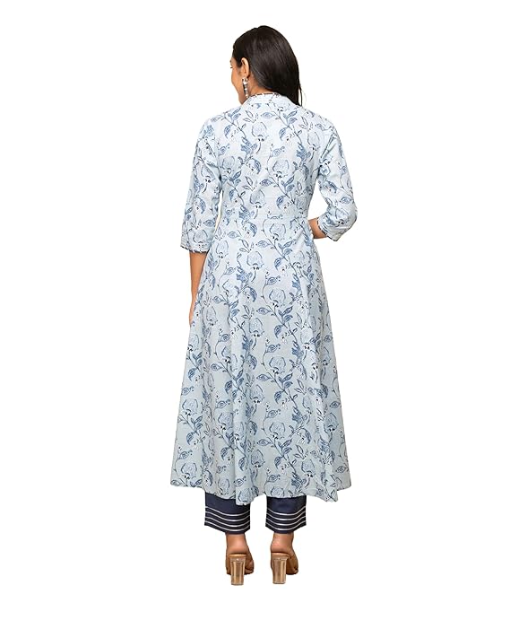 Women's Cotton A-Line Kurta with Pant