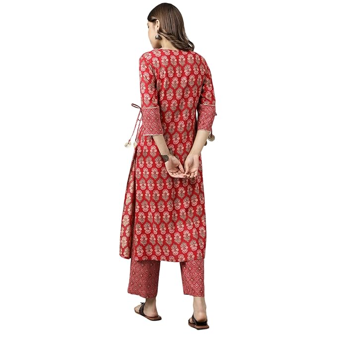 Women's Cotton A-Line Kurta with Pant