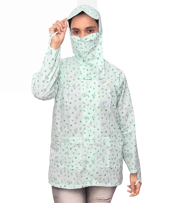 Womens Sun Protection Summer Coat/Mask SunCoat (Driving Coat)