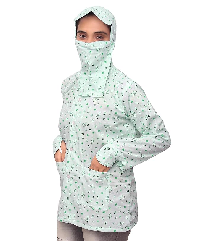 Womens Sun Protection Summer Coat/Mask SunCoat (Driving Coat)