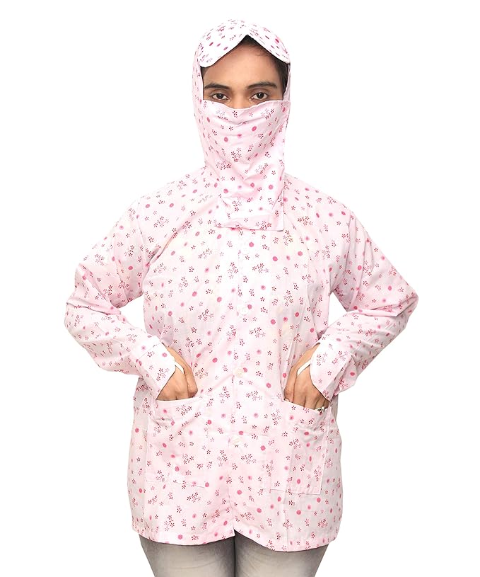 Summer Mask Sun Coat for Girls (Important Note : Print Design May Vary, As per Stock)