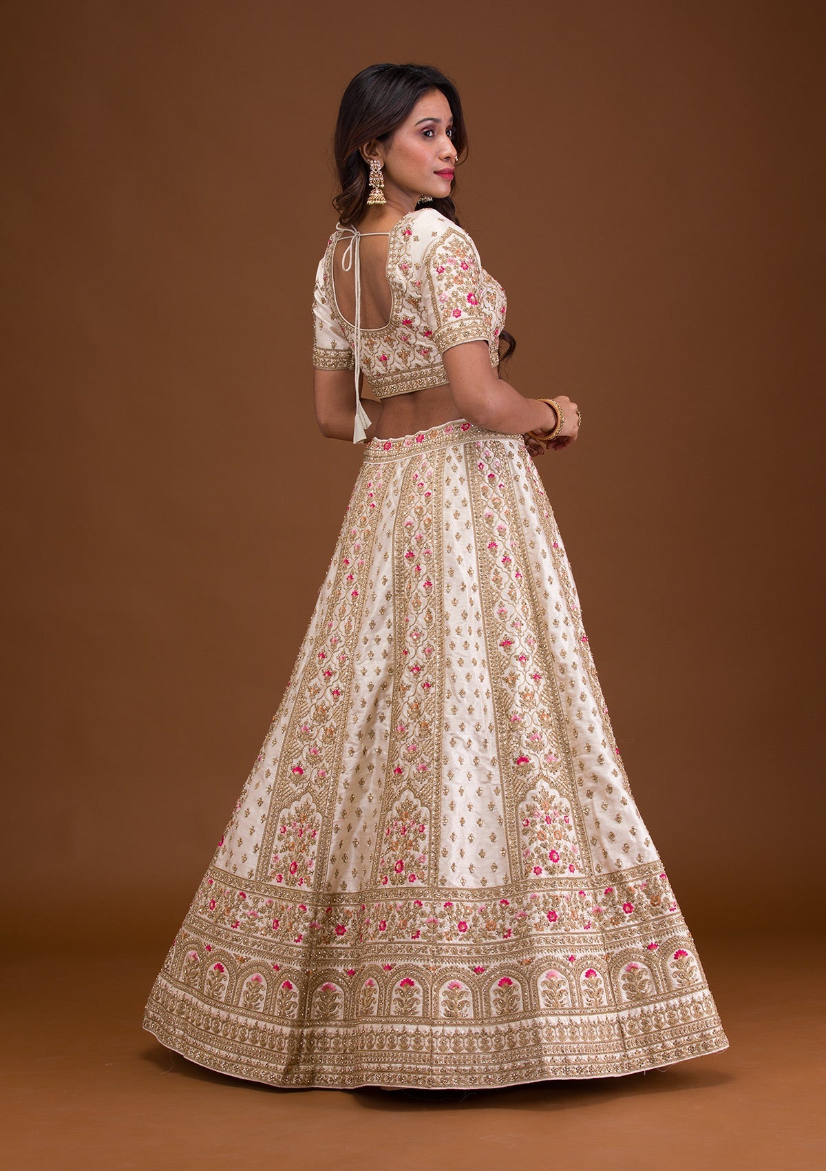 Zariwork Raw Silk Readymade Lehenga