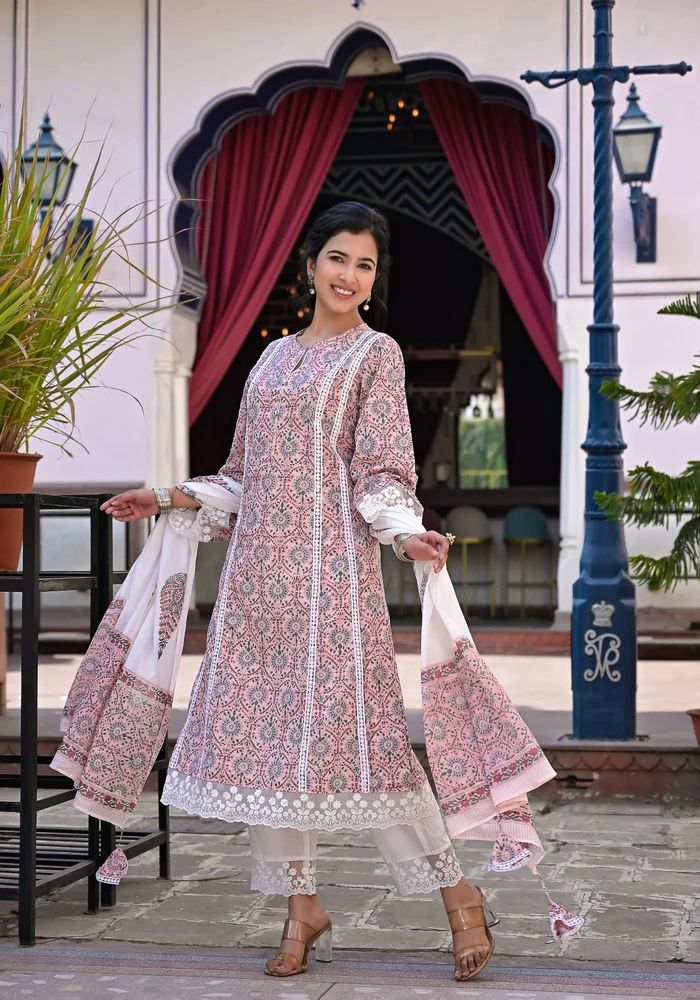 White Kurti With Pant