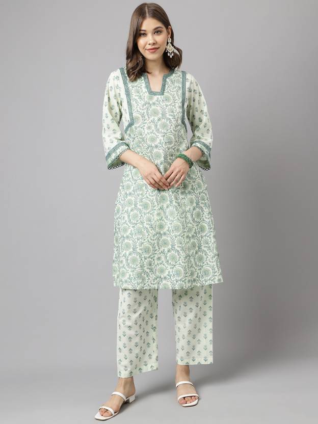 Women Pure Cotton Kurta Pant Set