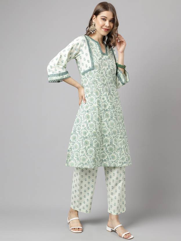 Women Pure Cotton Kurta Pant Set