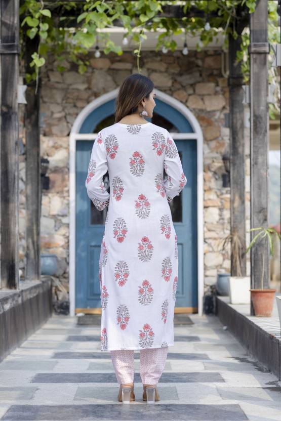 Women Viscose Rayon Kurta Pant Dupatta Set