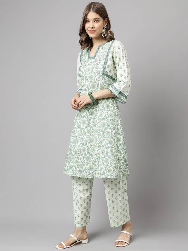 Women Pure Cotton Kurta Pant Set