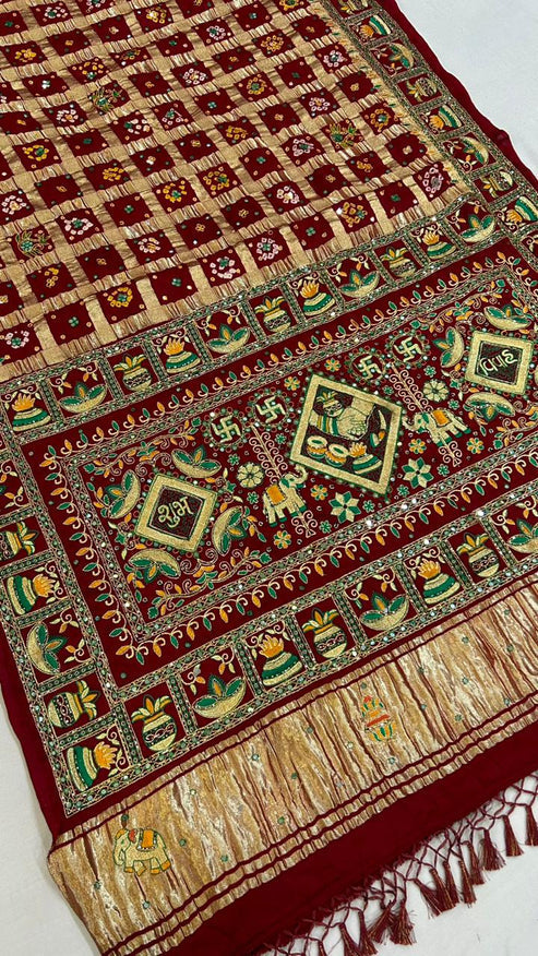 Traditional Gharchola Saree (Shubh Vivaha)