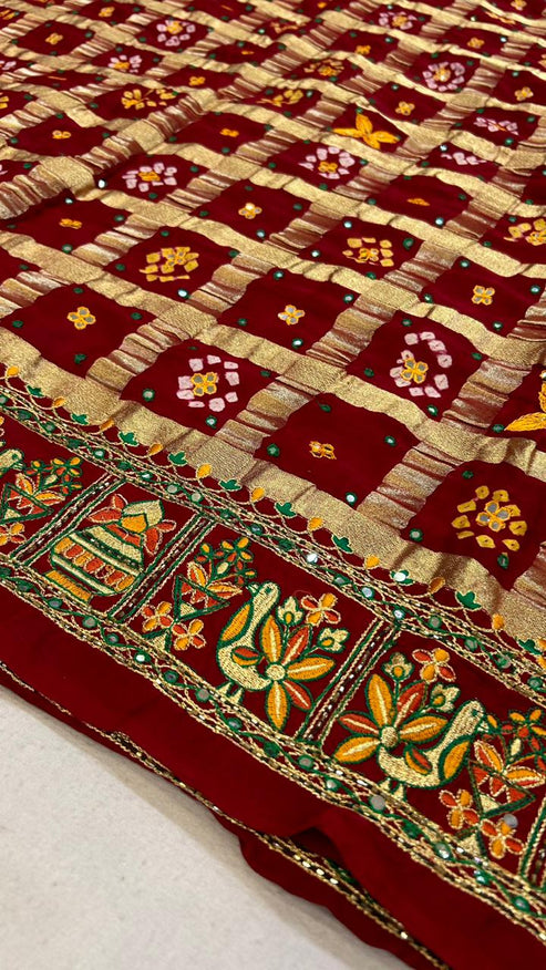 Traditional Gharchola Saree (Airavat)